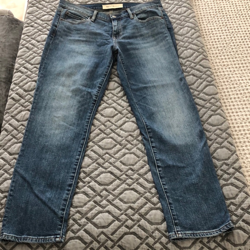 Gap Real Straight 29 short/ ankle/ crop 99 % cotton 1% spandex/ elastane - Picture 2 of 11